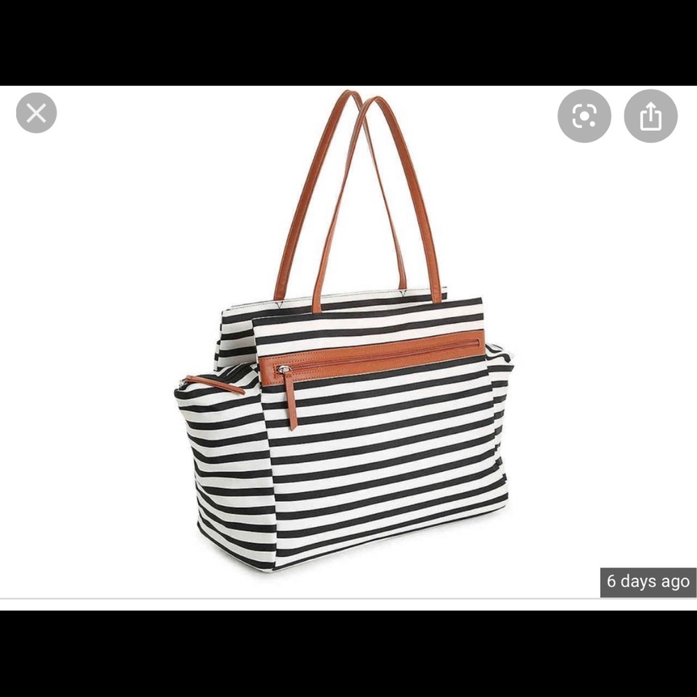 Striped Weekender Bag